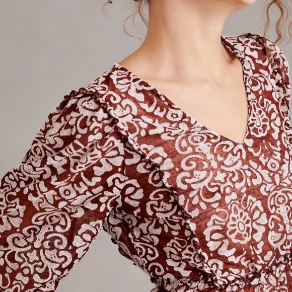 Anthropologie Sheer Boho Blouse - Picture 4 of 8